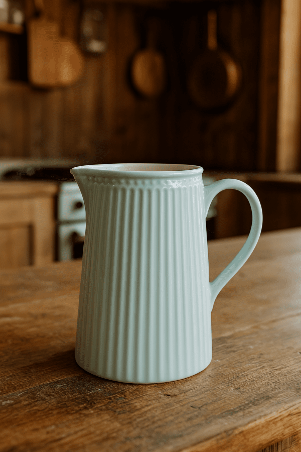 GreenGate Κανάτα Alice Pale Blue – Πορσελάνινη Κανάτα 1L σε Παστέλ Γαλάζιο με Ραβδωτό Design - Image 2