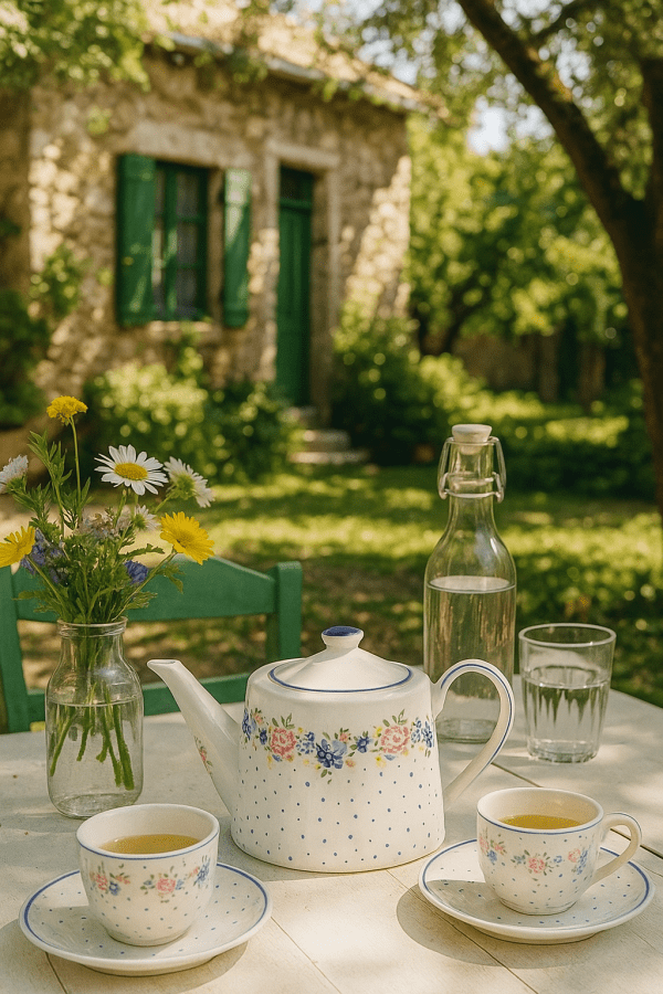 GreenGate Τσαγιέρα Laura White – Πορσελάνινη Τσαγιέρα 1000ml με Ρομαντικό Floral Σχέδιο - Image 2