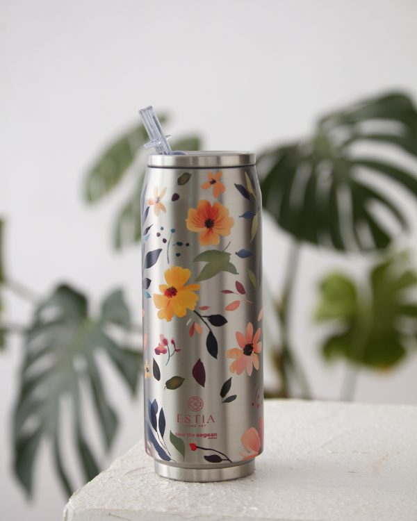 ΘΕΡΜΟΣ TRAVEL CUP SAVE THE AEGEAN 500ml SILVER BOTANIC